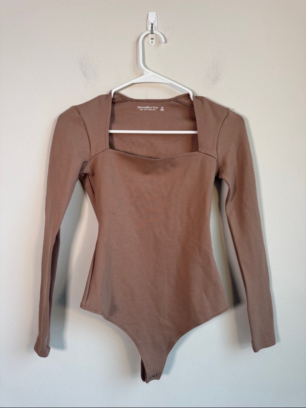 Abercrombie & Fitch Brown Long Sleeve Square Neck Bodysuit